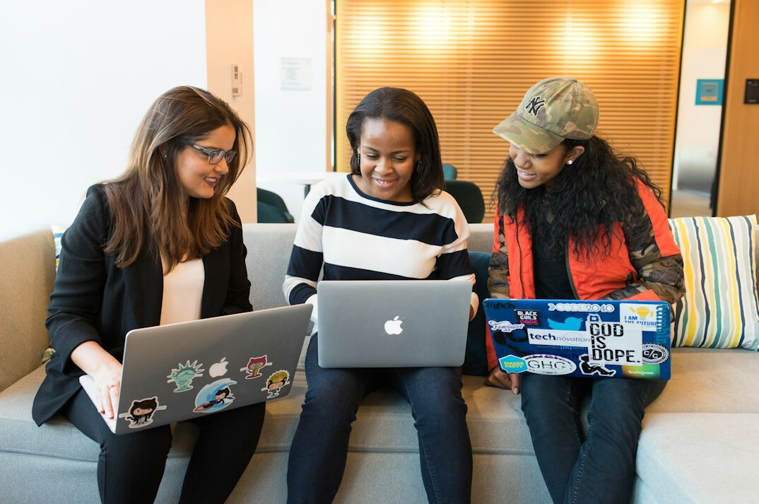 diverse group coding together
