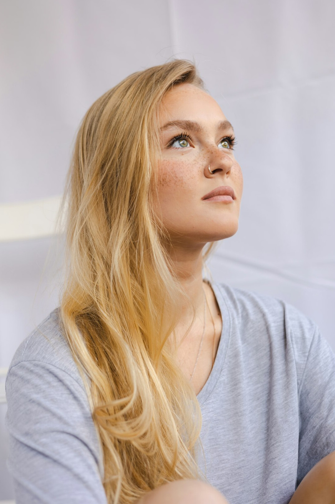 Studio portrait of a female mentor with long blonde hair